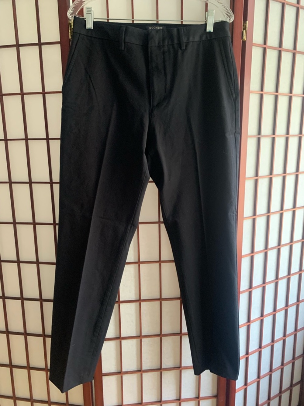 NWT DOCKERS COLLINS MID-RISE BLACK CHINO SLIM ANKLE TROUSERS WOMENS SIZE 30